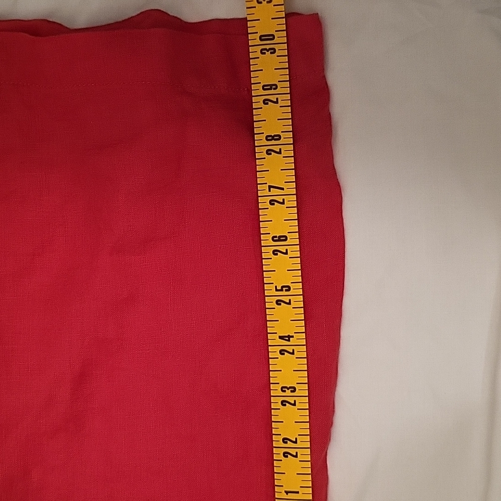 Red linen Banana Republic pants - Picture 5 of 7